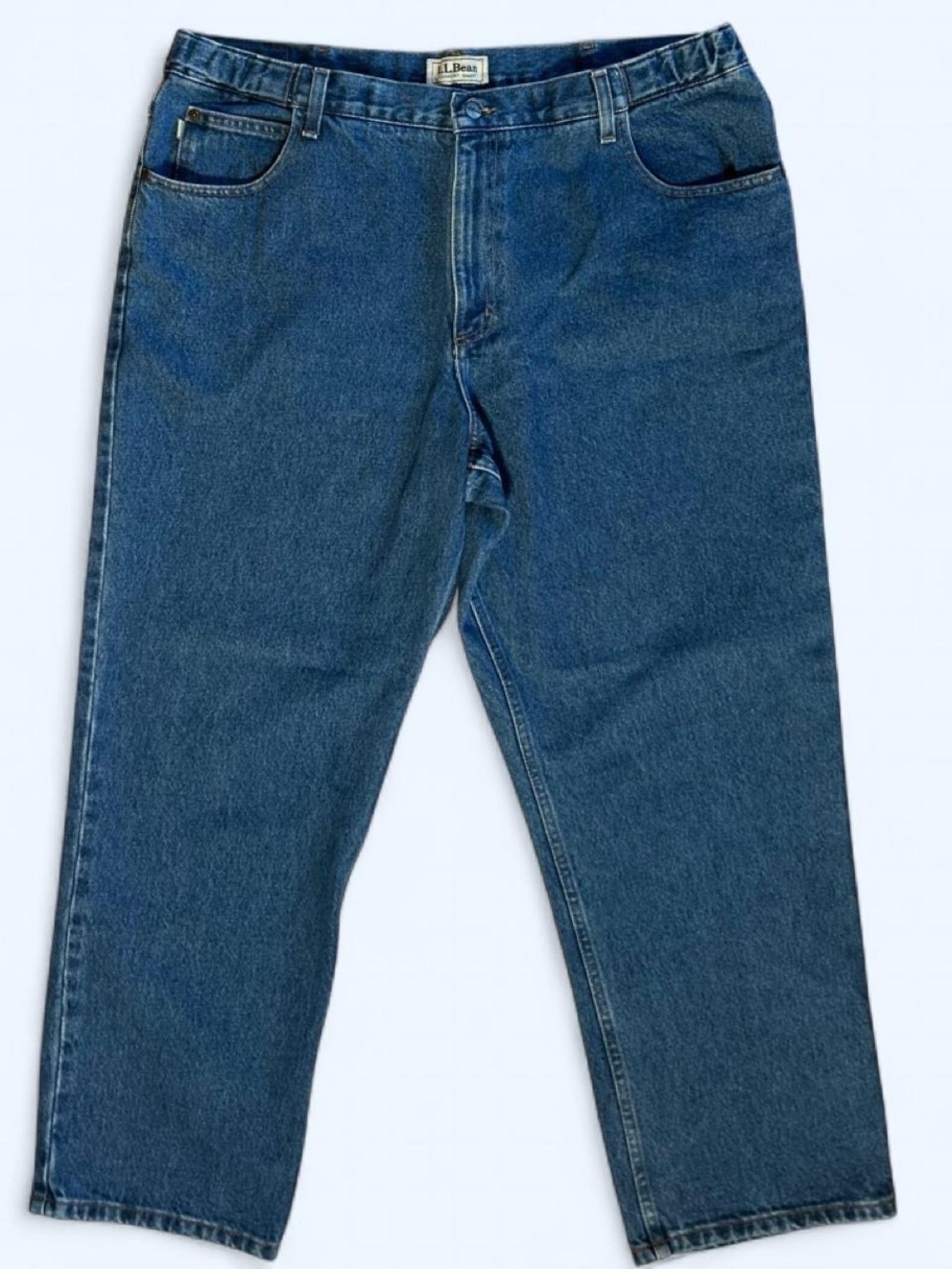 L.L. Bean Men's Straight-Leg Dark Blue Jeans